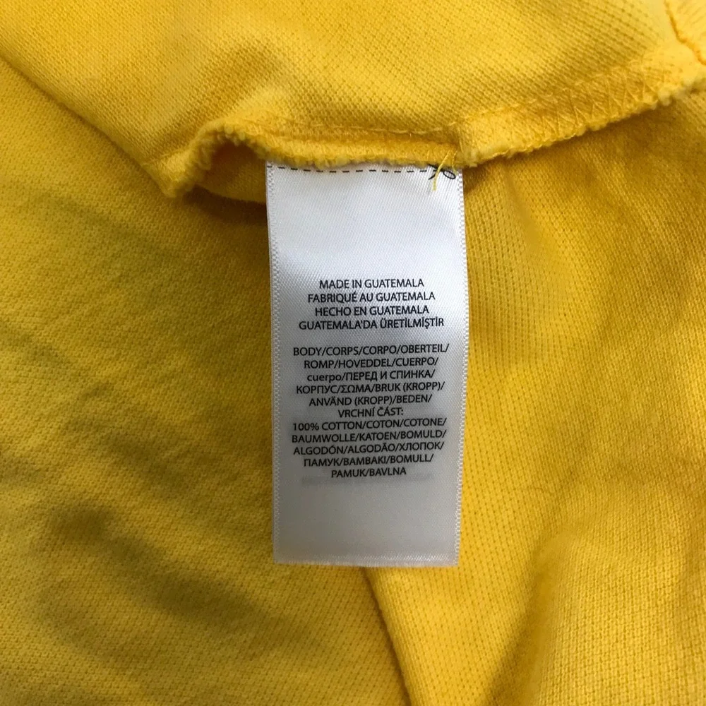 Polo Ralph Lauren Mens XL Classic Fit Yellow Cotton Pique Polo Blue Pony Logo